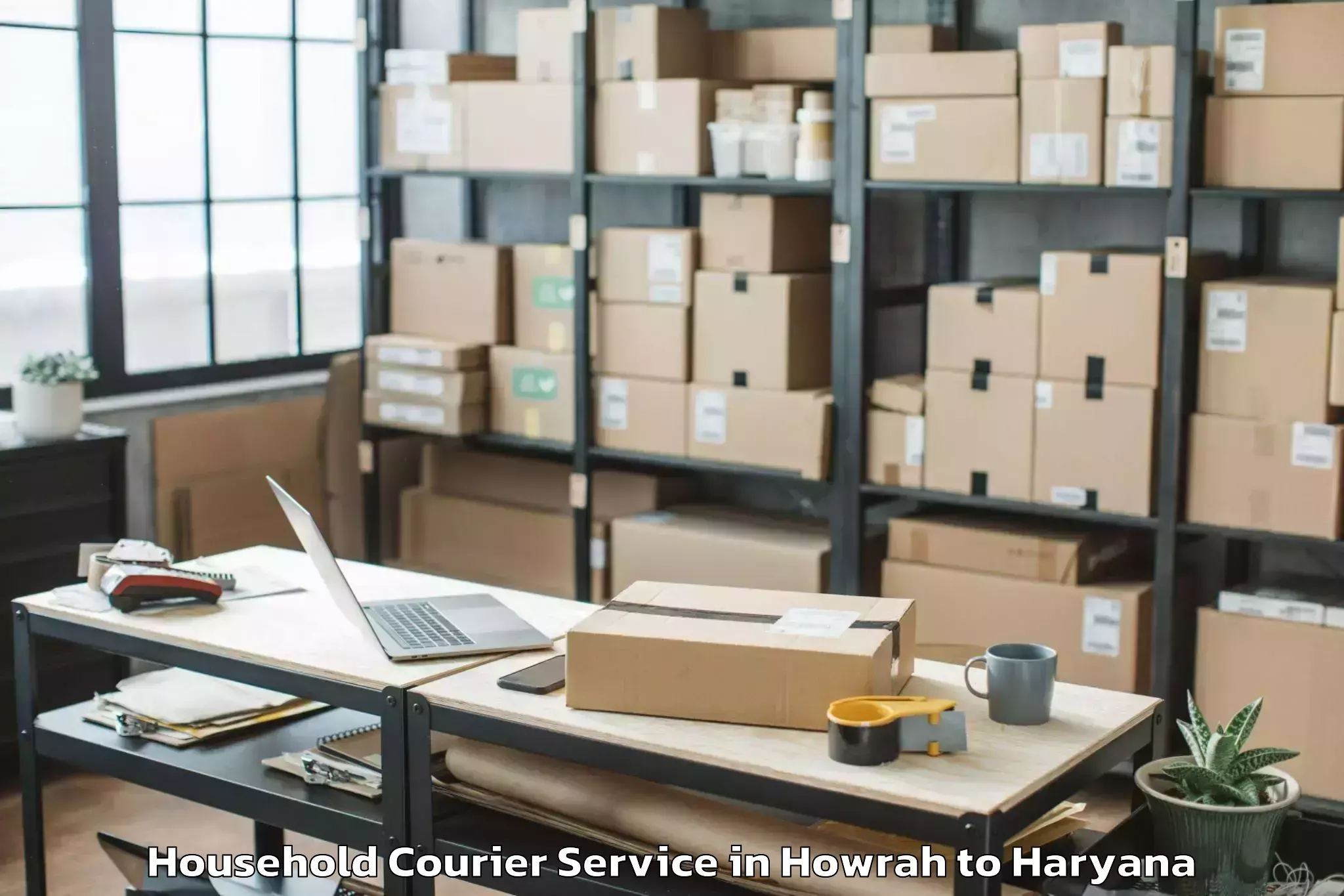 Book Howrah to Ambala Household Courier Online